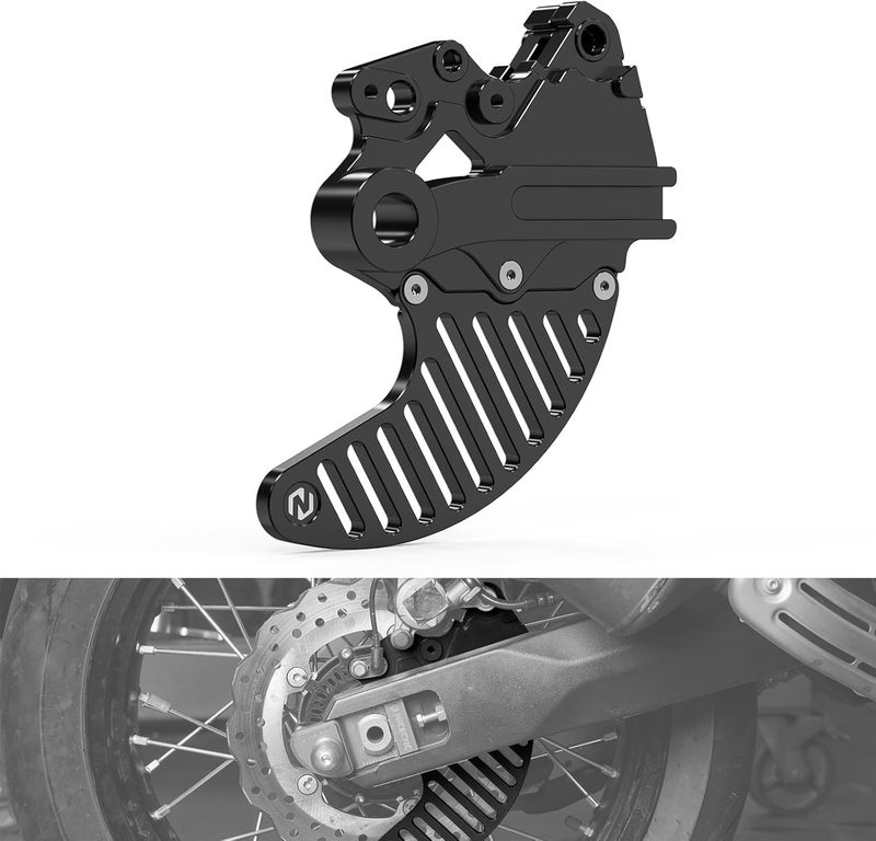 NICECNC Black Rear Brake Disc Guard Protector Compatible with Yamaha Tenere 700 /XTZ700 2019 2020 2021 2022 2023 2024, 6061-T6 Aluminum, Anodization, CNC, Tenere 700 Accessories - Image 1